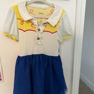 Disney White and Blue Dress with Yellow Accents